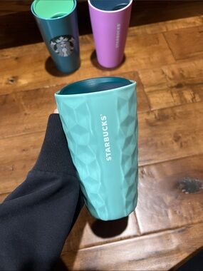 Starbucks Soft Touch Textured Reusable Ceramic Cup - Teal